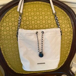 Aldo white bag with belted chain